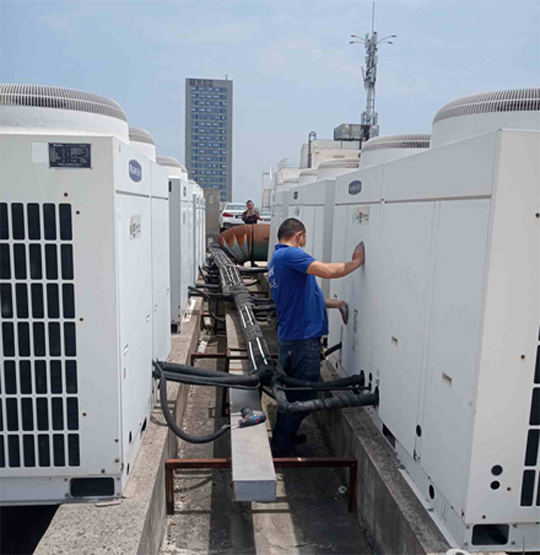 茄子河中央空调制热和不制冷系统维修方法